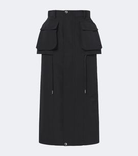 Sacai Sacai Cotton-blend zip-up midi skirt
