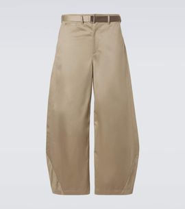 Sacai Sacai Cotton chino barrel-leg pants