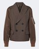 Sacai Sacai Double-breasted wool and technical jacket - 1