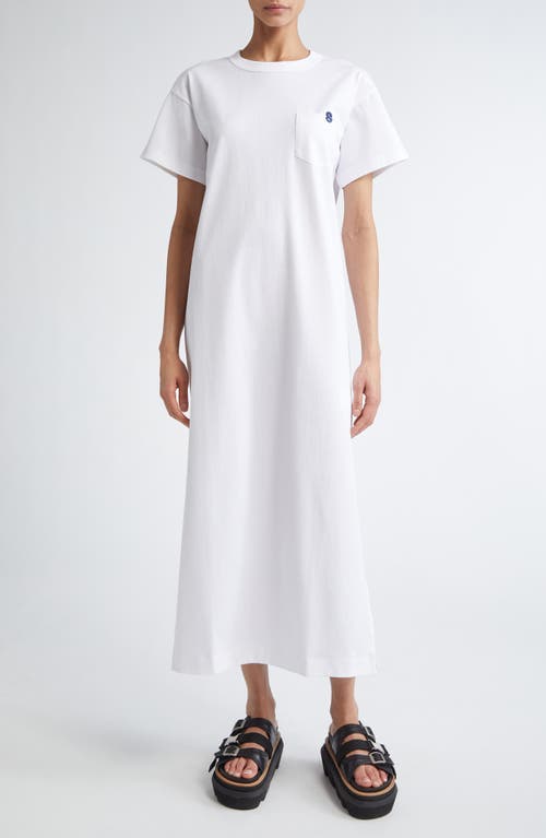 Sacai Sacai Embroidered Logo Jersey T-Shirt Dress