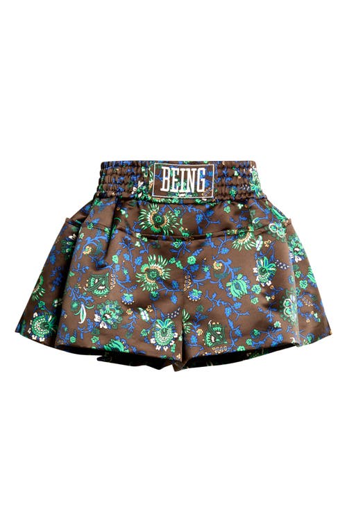 Sacai Sacai Floral Print Satin Shorts