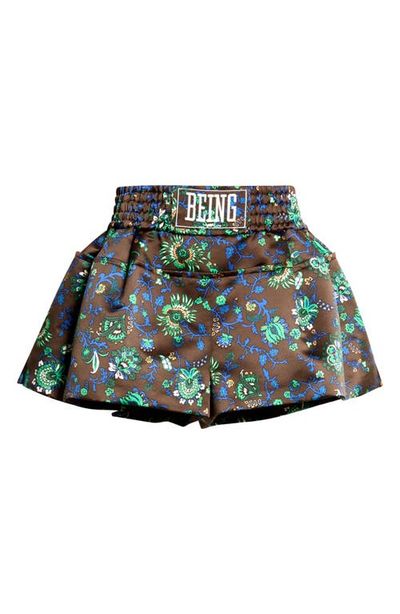 Sacai Sacai Floral Print Satin Shorts