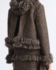 Sacai Sacai Fringe Wool Blend Tweed Hooded Jacket - 3