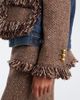 Sacai Sacai Fringed tweed and denim jacket - 4