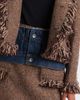 Sacai Sacai Fringed tweed and denim jacket - 7
