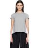 sacai sacai Gray & White Cotton Poplin x Cotton Jersey T-shirt - 1