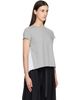sacai sacai Gray & White Cotton Poplin x Cotton Jersey T-shirt - 2