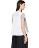 sacai sacai Gray & White Cotton Poplin x Cotton Jersey T-shirt - 3