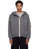 sacai sacai Gray Cotton Cashmere Knit Hoodie - 1