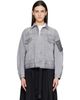 sacai sacai Gray Nylon Twill x Denim Jacket - 1