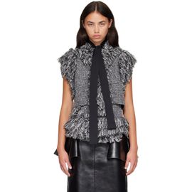 sacai sacai Gray Tweed Vest