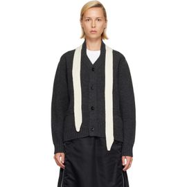 sacai sacai Gray Wool Knit Cardigan
