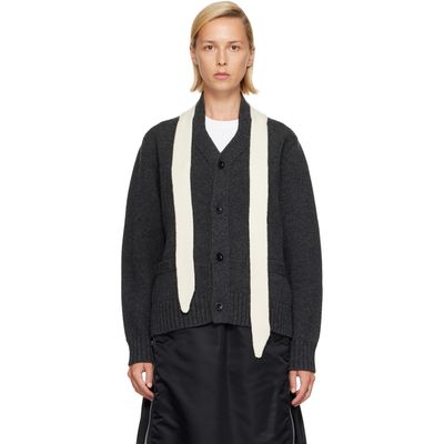 sacai sacai Gray Wool Knit Cardigan