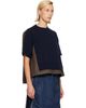 sacai sacai Green Cotton Weather & Cotton Cashmere Knit Sweater - 2