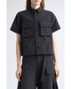 Sacai Sacai Grosgrain Bonded Nylon Twill Short Sleeve Shirt - 1