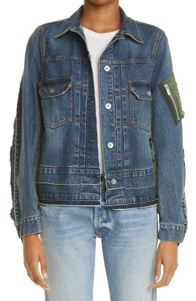 Sacai Sacai Hybrid Denim MA-1 Jacket