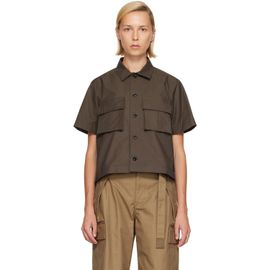sacai sacai Khaki & Navy Cotton Weather Shirt