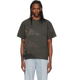 sacai sacai Khaki A.P.C. Edition Quilts T-shirt