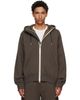 sacai sacai Khaki Cotton Jersey Hoodie - 1