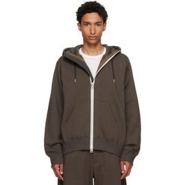 sacai sacai Khaki Cotton Jersey Hoodie