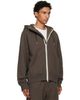 sacai sacai Khaki Cotton Jersey Hoodie - 2