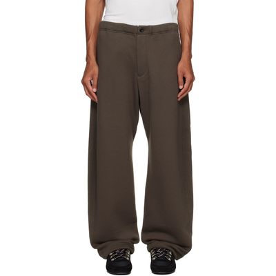 sacai sacai Khaki Cotton Jersey Sweatpants