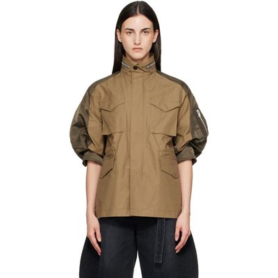 sacai sacai Khaki Cotton Weather Jacket