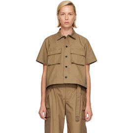 sacai sacai Khaki Cotton Weather Shirt