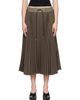 sacai sacai Khaki Matelasse Twill Midi Skirt - 1