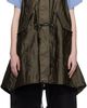 sacai sacai Khaki Quilted Satin Hooded Vest - 1