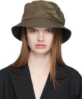 sacai sacai Khaki Single Brim Pocket Bucket Hat