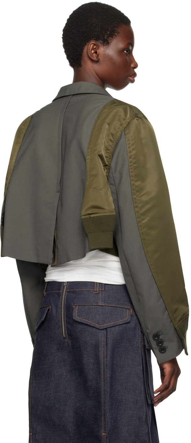 sacai - Khaki Suiting Blazer