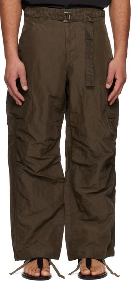 sacai sacai Khaki Treated Nylon Twill Cargo Pants