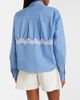 Sacai Sacai Lace-trimmed striped cotton-blend poplin shirt - 5