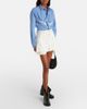 Sacai Sacai Lace-trimmed striped cotton-blend poplin shirt - 6