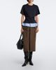 Sacai Sacai Layered cotton jersey and poplin top - 6