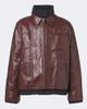 Sacai Sacai Layered leather down jacket - 1
