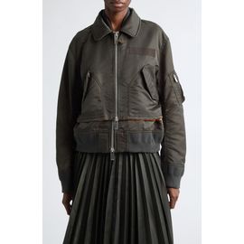 Sacai Sacai Layered Nylon Twill Bomber Jacket