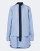 Sacai Sacai Layered striped cotton-blend poplin shirt - 1