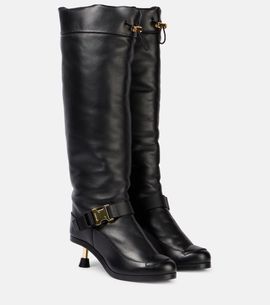 Sacai Sacai Leather knee-high boots