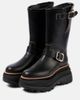 Sacai Sacai Leather platform biker boots - 4