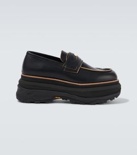 Sacai Sacai Leather platform loafers