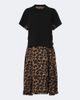 Sacai Sacai Leopard-print cotton jersey midi dress - 1