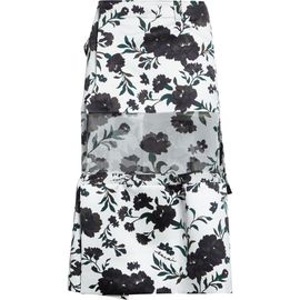 Sacai Sacai Mixed Media Floral Midi Skirt