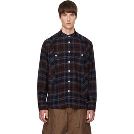 sacai sacai Navy & Brown Plaid Flannel Shirt