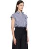 sacai sacai Navy & White Cotton Poplin Shirt - 2