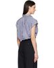 sacai sacai Navy & White Cotton Poplin Shirt - 3