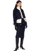 sacai sacai Navy & White Wool Knit x Denim Jacket - 4