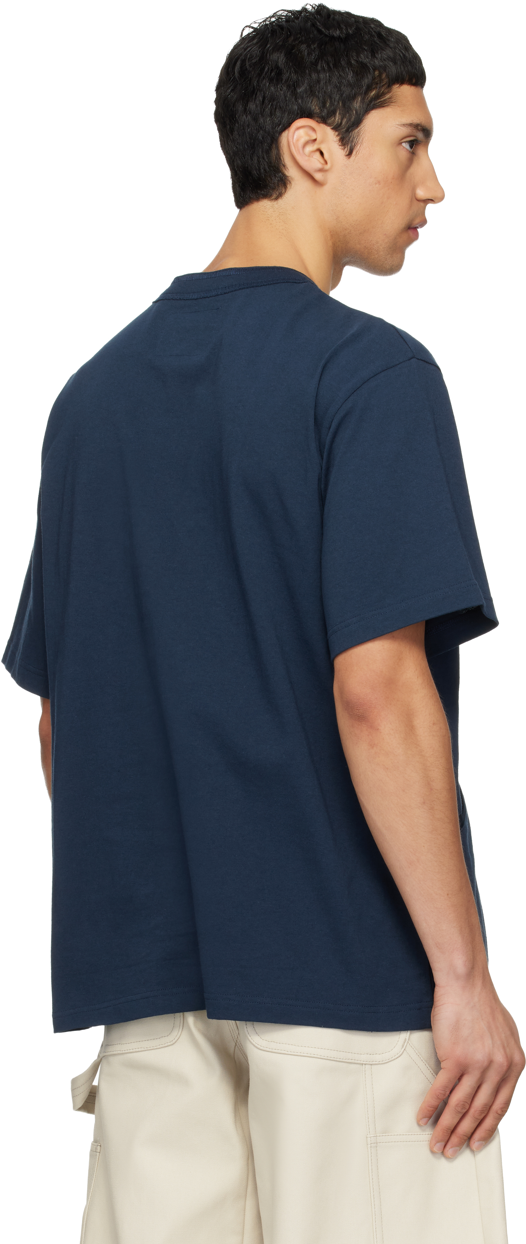 トップス sacai Carhartt WIP T-shirt 23-0557s Navy sacai - Navy Carhartt WIP Edition Cotton Jersey T-shirt