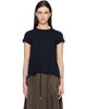 sacai sacai Navy Cotton Poplin x Cotton Jersey T-shirt - 1
